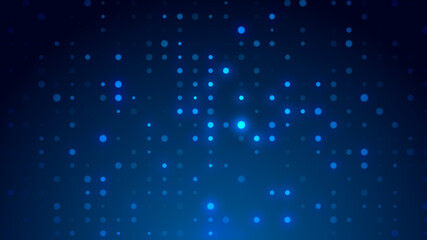 Dot  white blue pattern screen led light gradient texture background. Abstract  technology big data digital background. 3d rendering.
