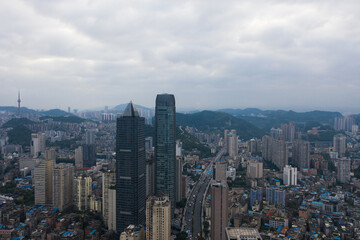 Fototapeta na wymiar Aerial view of modern city 