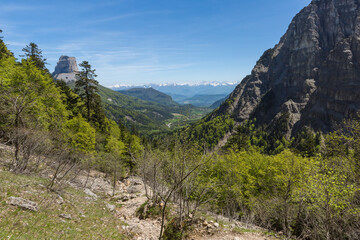 Fototapeta na wymiar Mont Aiguille depuis le Vercors