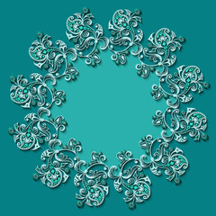 Vector abstract ornamental nature vintage frame.