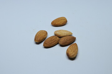 Almonds isolated on white background