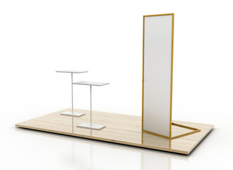 Retail displays and merchandise concepts, 3d rendering, original design