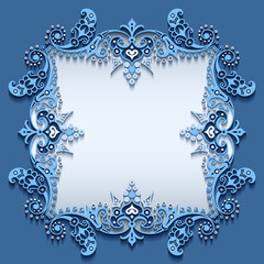 Vector abstract ornamental nature vintage frame.