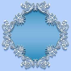 Vector abstract ornamental nature vintage frame.