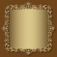 Vector abstract ornamental nature vintage frame.