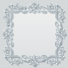 Vector abstract ornamental nature vintage frame.