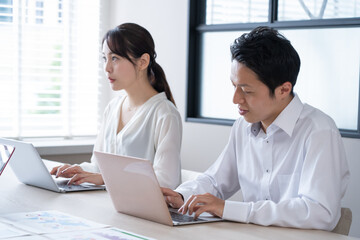 Obraz premium ビジネス アジア人 三人 ポートレート