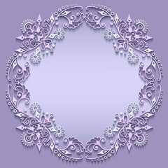 Vector abstract ornamental nature vintage frame.