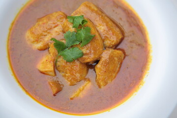 Close up of  a popular cuisine in China Curry Chicken Wings 