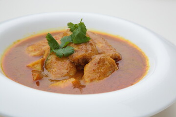 Close up of  a popular cuisine in China Curry Chicken Wings 
