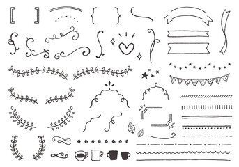 手描きの飾り罫 チョークアート素材