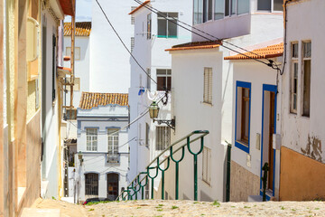 Picturesque sunny street view in Lagos, Algarve, Portugal