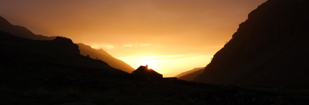 Sunset over Anglesey from Llanberis Pass © Paul