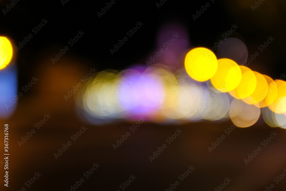 Wall mural blurred of colorful bokeh light background