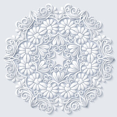 Vector ornamental nature vintage illustration.