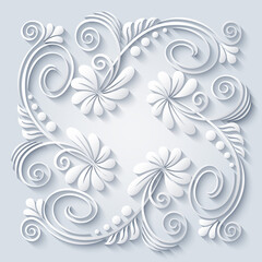 Vector ornamental nature vintage illustration.