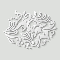 Vector modern volumetric floral elements