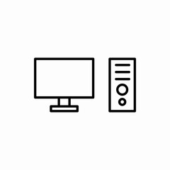Outline pc icon.Pc vector illustration. Symbol for web and mobile