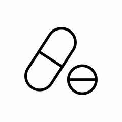 Outline pill icon.Pill vector illustration. Symbol for web and mobile