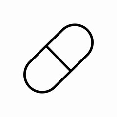 Outline pill icon.Pill vector illustration. Symbol for web and mobile