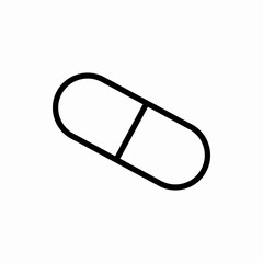 Outline pill icon.Pill vector illustration. Symbol for web and mobile
