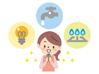 電気・ガス・水道の光熱費を考える主婦