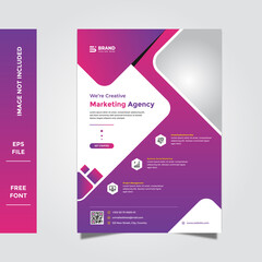 Creative marketing flyer template for business agency and corporate use 