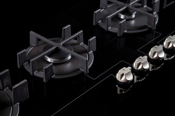 High-quality kitchen stove shot with professional lighting. 