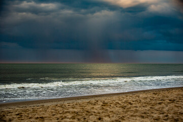 dramatic storm clouds over Atlantic Ocean
