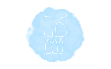 アナログ手書き風のゆるいタッチのアイコン：日用品