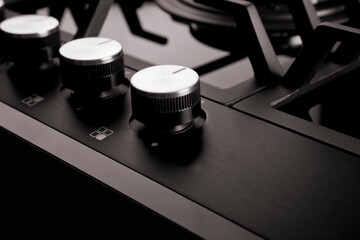 High-quality kitchen stove shot with professional lighting. 