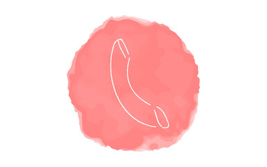 アナログ手書き風のゆるいタッチのアイコン：電話