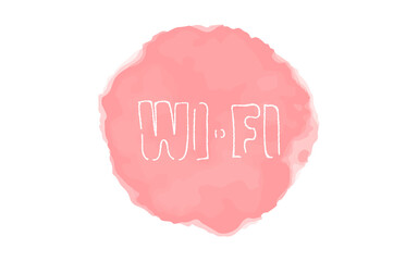 アナログ手書き風のゆるいタッチのアイコン：Wi-Fi