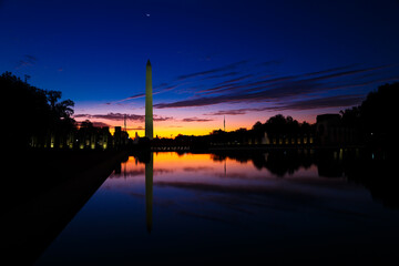 Washington Monument in Washington DC at Blue Hour