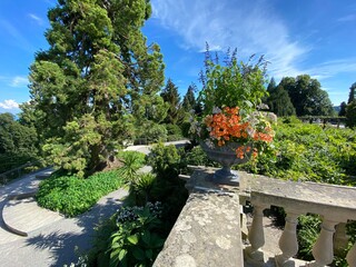 Landscape of The Flower Island Mainau on the Lake Constance or Landschaft der Blumeninsel im...
