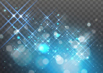 Vector transparent glitter light background. abstract background with bokeh.