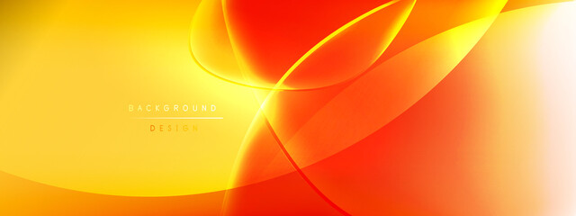 Vector abstract background - liquid bubble shapes on fluid gradient with shadows and light effects. Shiny design template for text