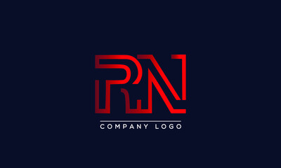 Creative letters RN or NR Logo Design Vector Template. Initial Letters RN Logo Design	