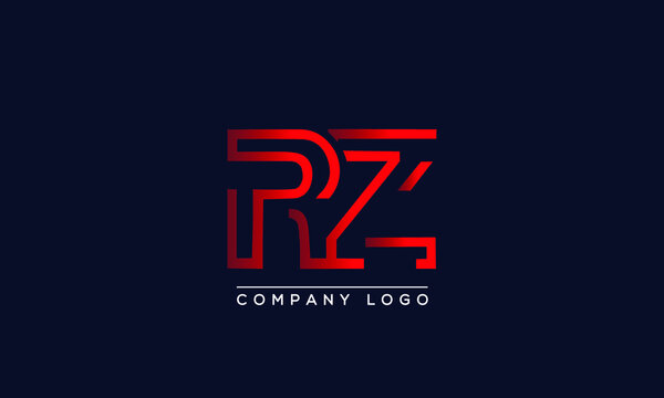 Creative letters RZ or ZR Logo Design Vector Template. Initial Letters RZ Logo Design	