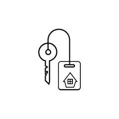 House key icon. Keychain house