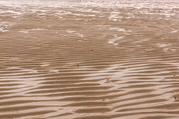 The beautiful  sand wave at beach, island.