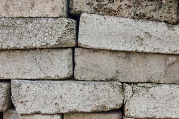 Brick texture with scratches and cracks. Stone wall texture. Old castle stone wall texture background.