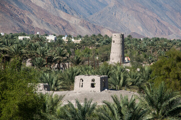 Dank, a settlement in the northern part of the Sultanate of Oman et the skirts of Hajar mountains  
