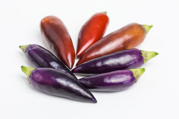 red and purple chili pepper