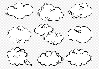  Set of clouds icon,Vector illustration