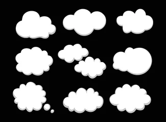 Tuinposter  Set of clouds icon,Vector illustration © halimqdn