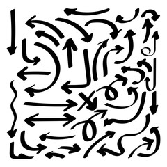 set of handrawn arrow for creative design element