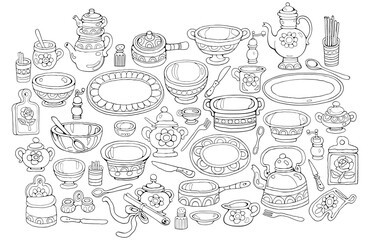 Home Cooking vector illustration
