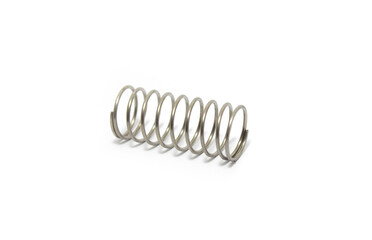 Isolated spring steel on white background.