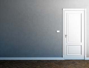 Large luxury modern minimal bright interiors room mockup illustration 3D rendering